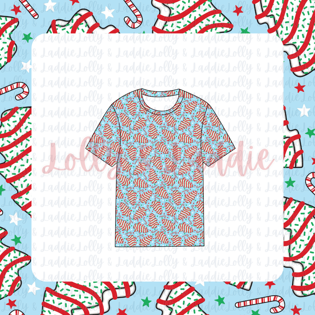 Snackin’ Around The Christmas Tree - Adult (Short-Sleeve Pajama Top) (PRE-ORDER)