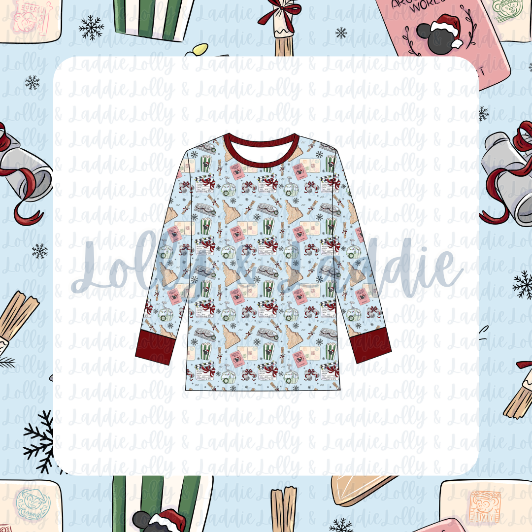 Holiday Main Street - Adult (Long-Sleeve Pajama Top) (PRE-ORDER)
