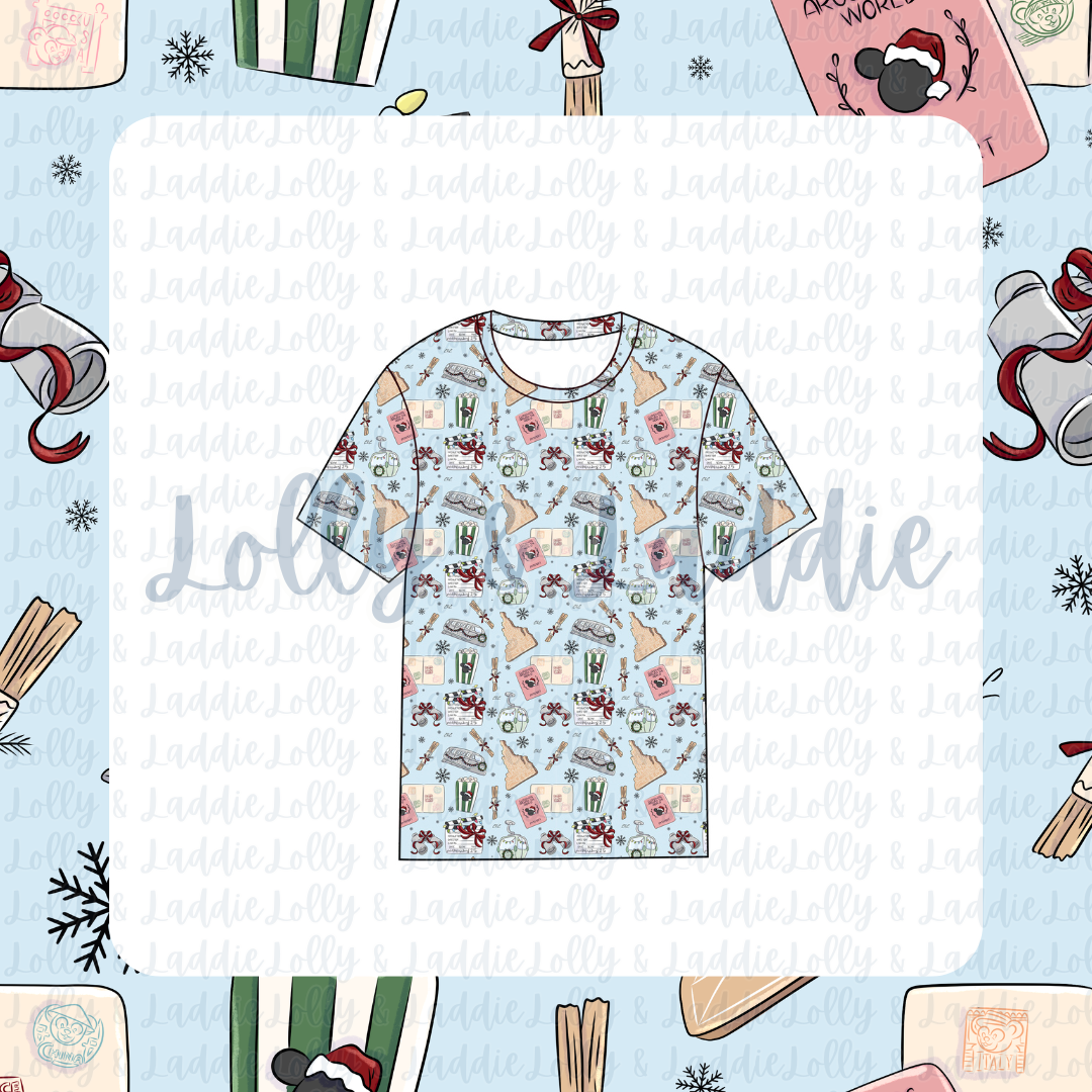Holiday Main Street - Adult (Short-Sleeve Pajama Top) (PRE-ORDER)