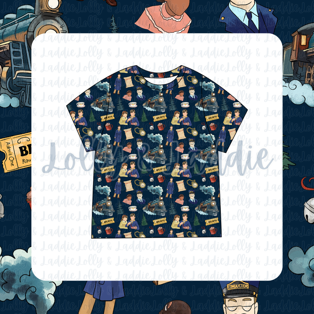 Magic Carpet On A Rail - Adult (Short-Sleeve Pajama Top) (PRE-ORDER)