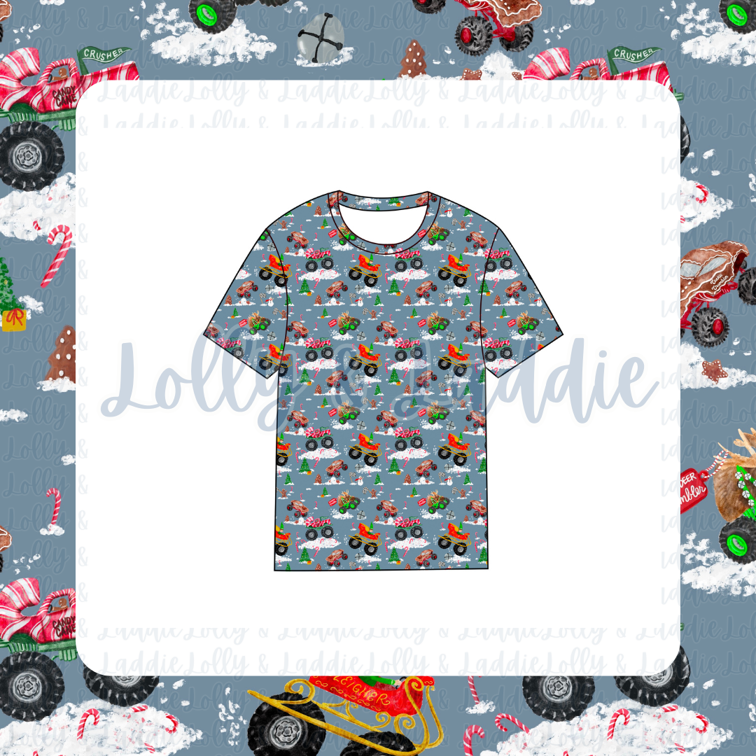 Holiday Horsepower - Adult (Short-Sleeve Pajama Top) (PRE-ORDER)