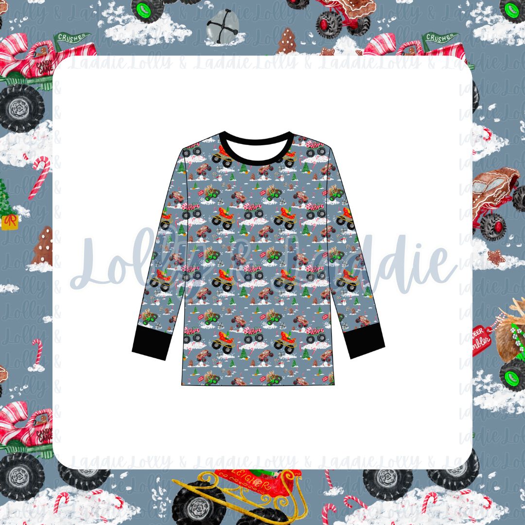 Holiday Horsepower - Adult (Long-Sleeve Pajama Top) (PRE-ORDER)