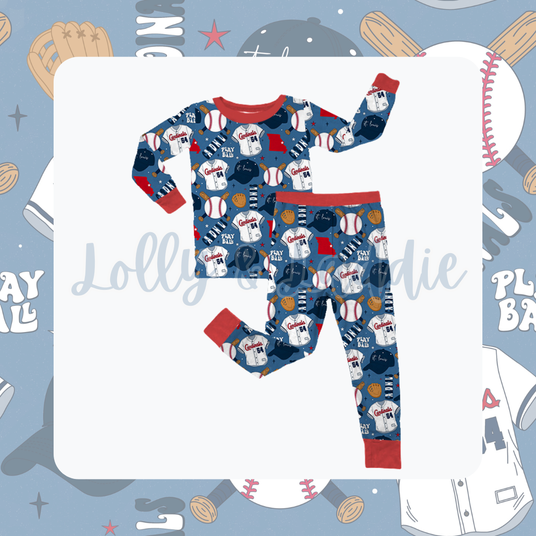 STL Cardinals Inspired - 2T Kid Pant Set (OLD MANUFACTURER/FINAL SALE)