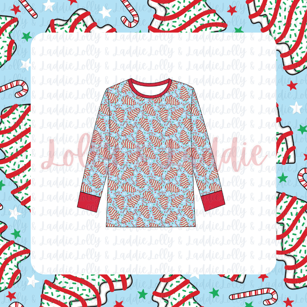 Snackin’ Around The Christmas Tree - Adult (Long-Sleeve Pajama Top) (PRE-ORDER)