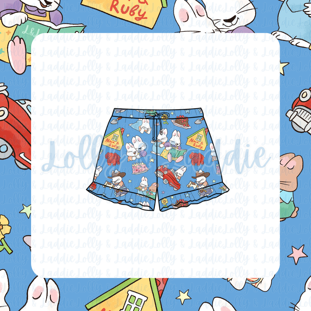 Bunny Business - Women's Ruffle Shorts (PRE-ORDER)