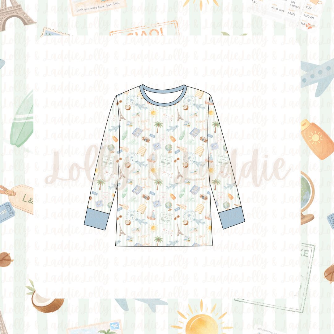 Wish You Were Here - Adult (Pajama Top) (READY-TO-SHIP)