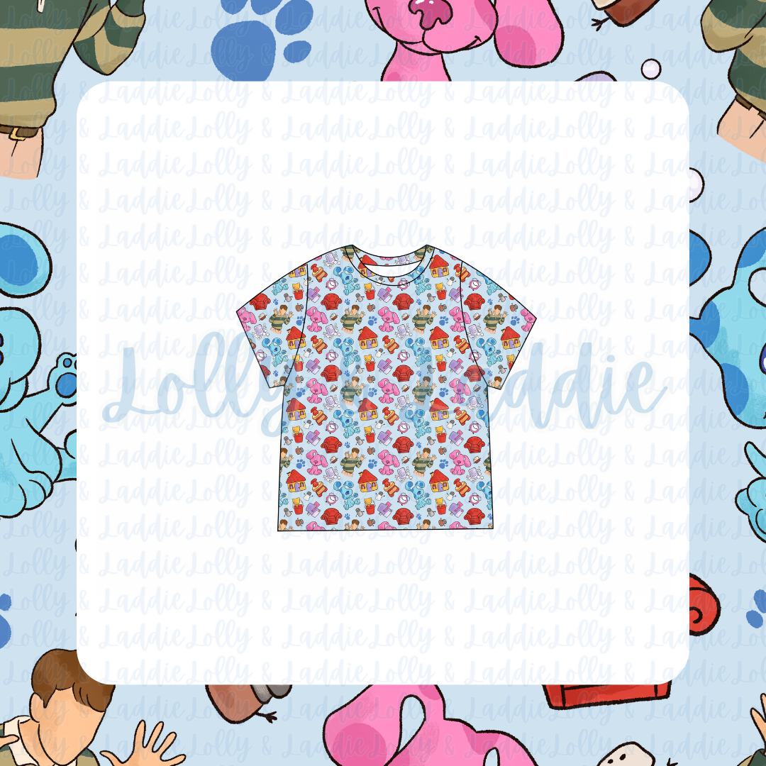 Pawprint Trail - Adult (Short-Sleeve Pajama Top) (PRE-ORDER)