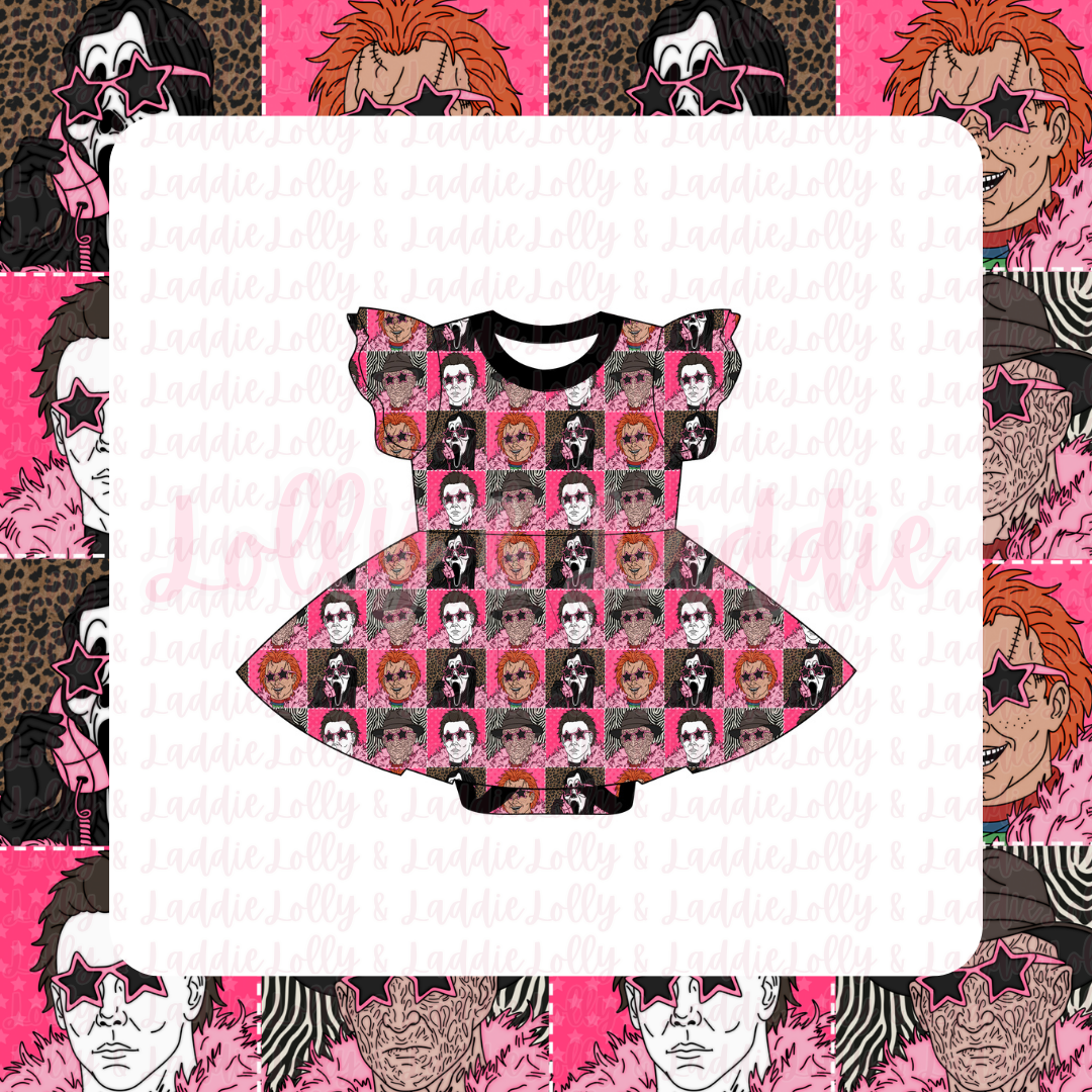 Scream Queens - Short Sleeve Twirl Dress with Bodysuit (PRE-ORDER)
