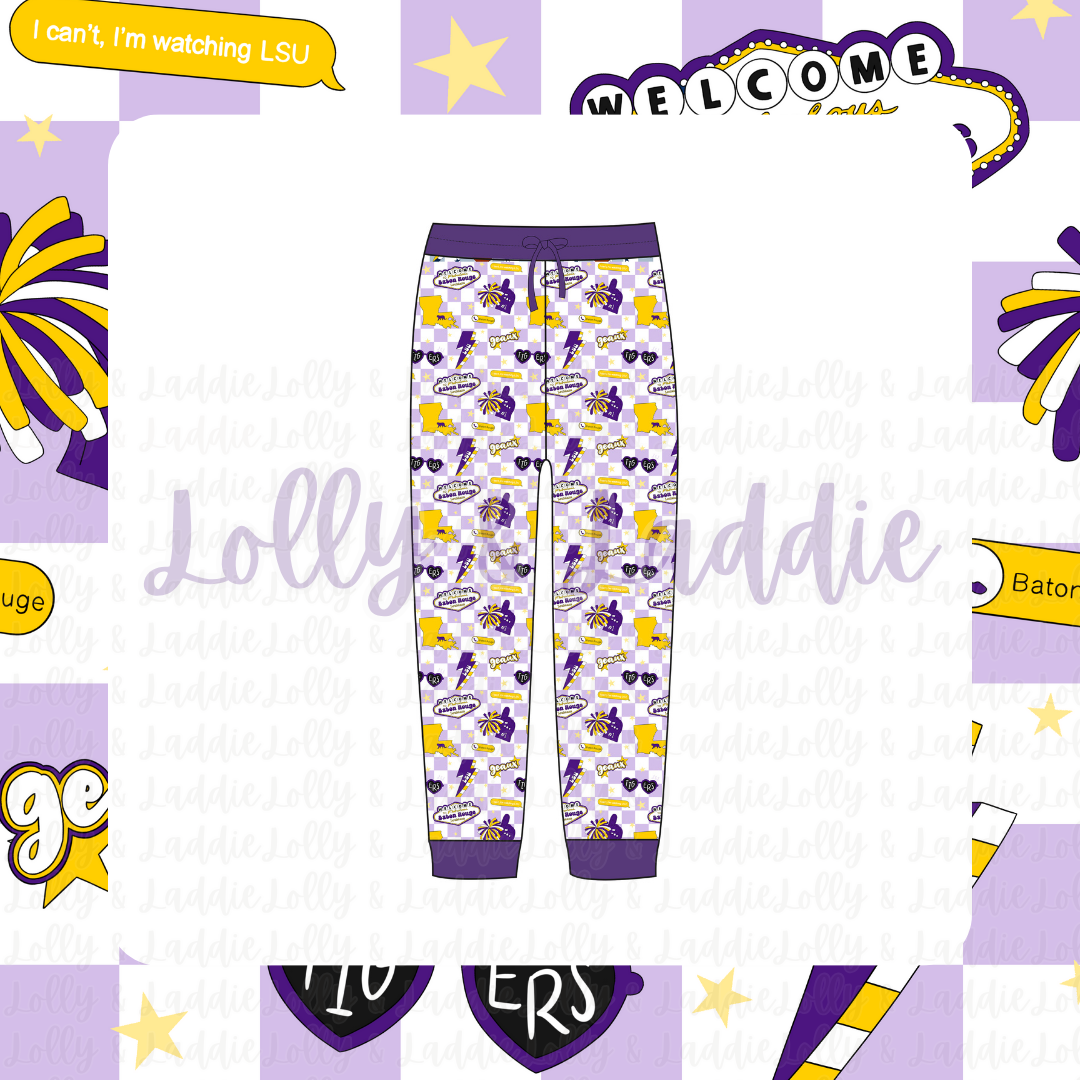 Geaux Tigers - Adult (Jogger Pants) (READY-TO-SHIP)