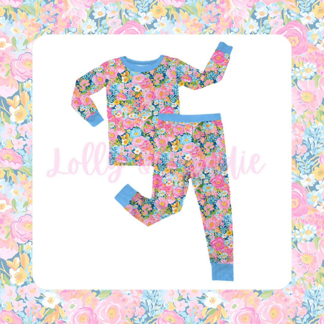 Blooming Blossoms- 2T Kid Pant Set (OLD MANUFACTURER/FINAL SALE)