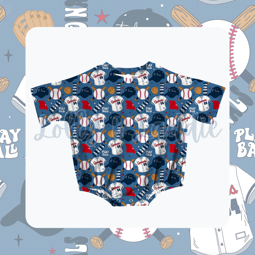 STL Cardinals Inspired - T-Shirt Bubble Romper (OLD MANUFACTURER/FINAL SALE)