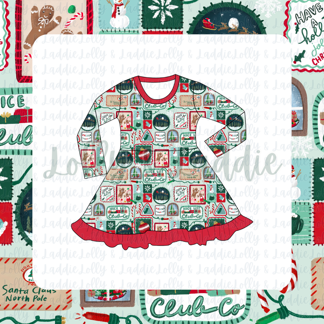Nice List Club - Long Sleeve Twirl Dress (PRE-ORDER)