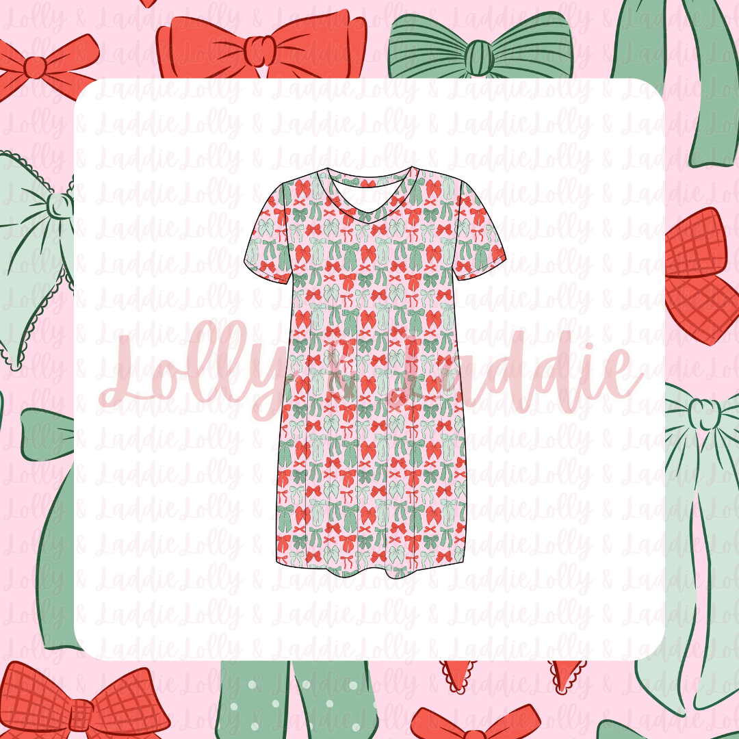 Wrapped In Bows - Women’s Sleep Dress (PRE-ORDER)