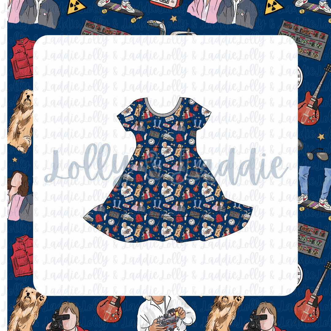 Retro Rewind - Short Sleeve Twirl Dress (READY-TO-SHIP)