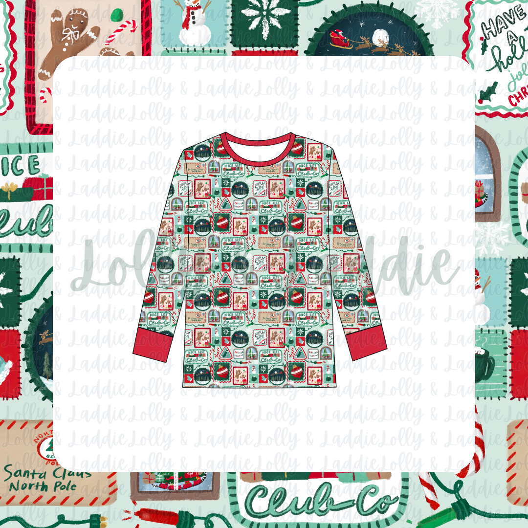 Nice List Club - Adult (Long-Sleeve Pajama Top) (PRE-ORDER)