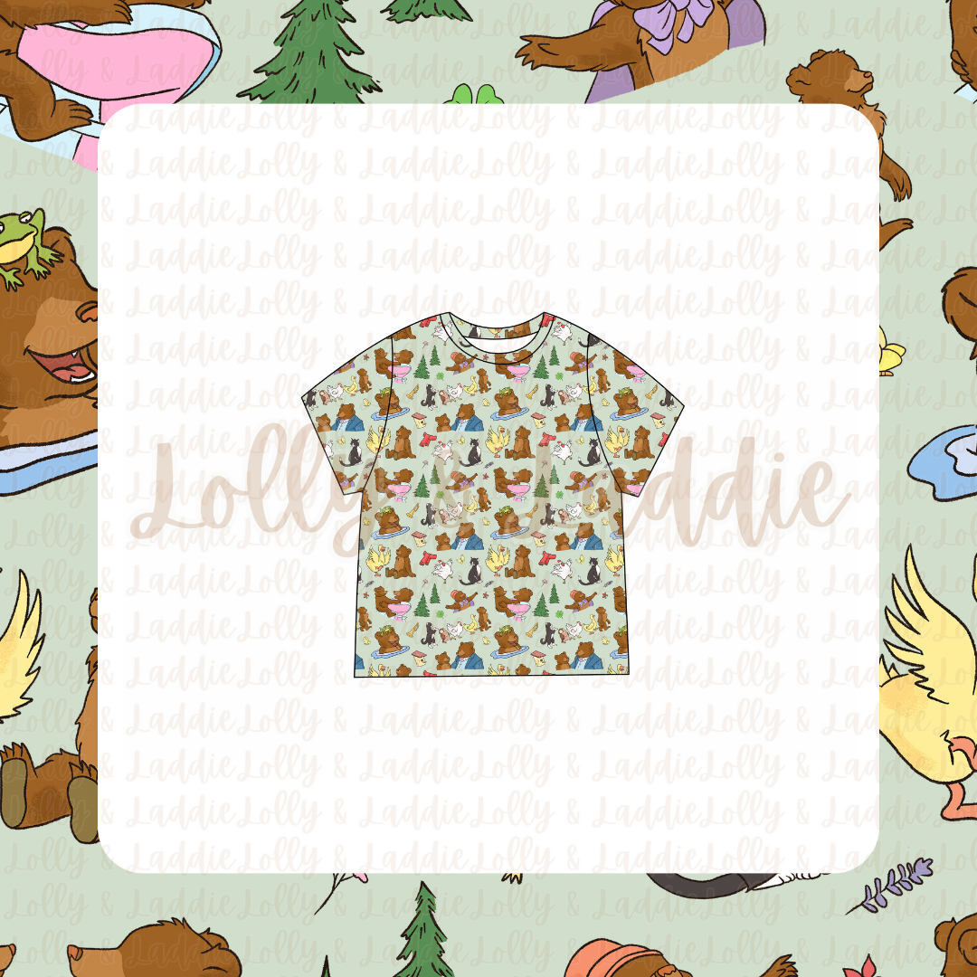 Little Cub, Big World - Adult (Short-Sleeve Pajama Top) (PRE-ORDER)