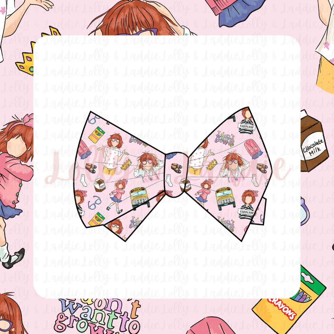 B Stands For Beatrice - 3" Bow Clip