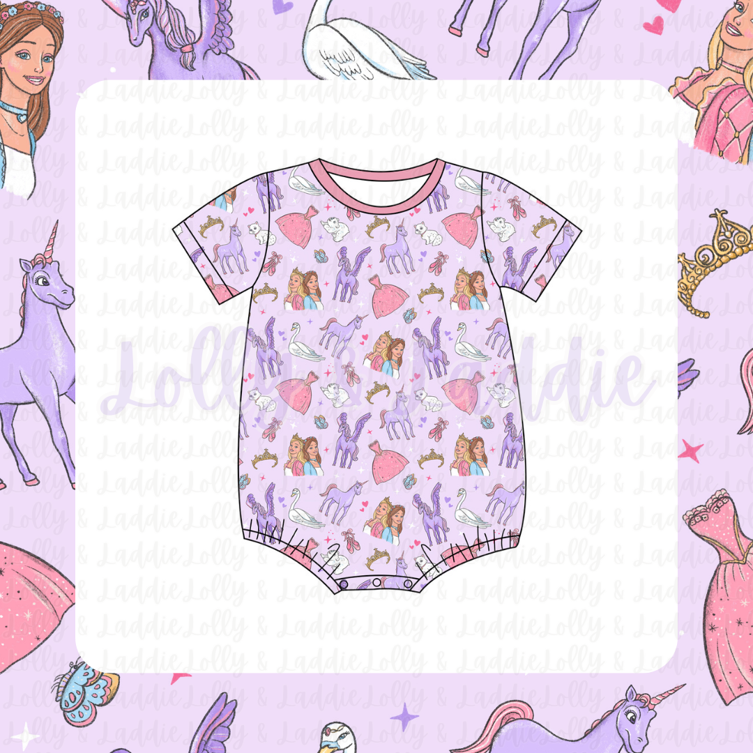 Princess Slumber - T-Shirt Romper (PRE-ORDER)