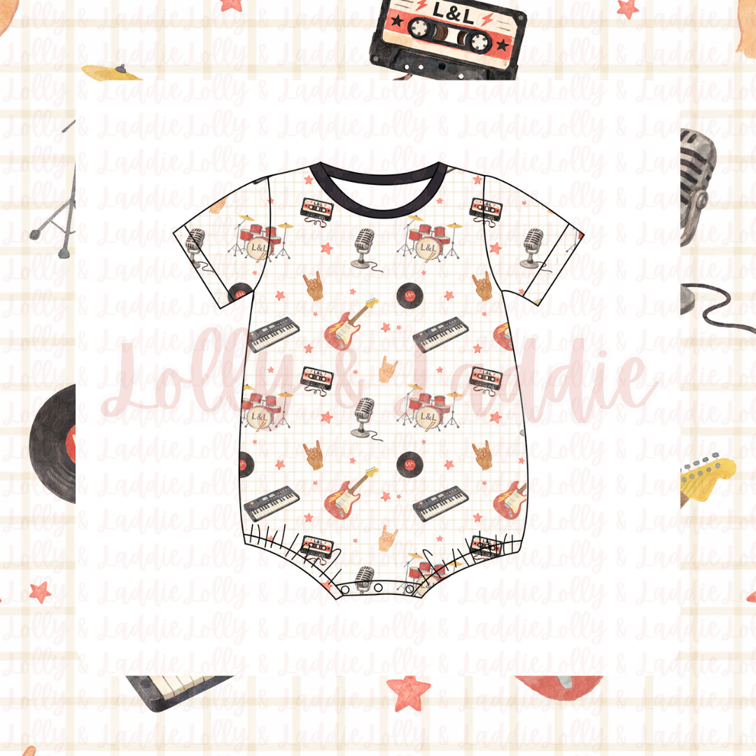 Jam Session - T-Shirt Romper (READY-TO-SHIP)