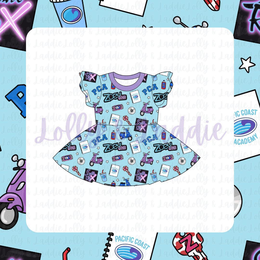 PCA Besties - Short Sleeve Twirl Dress (READY-TO-SHIP)