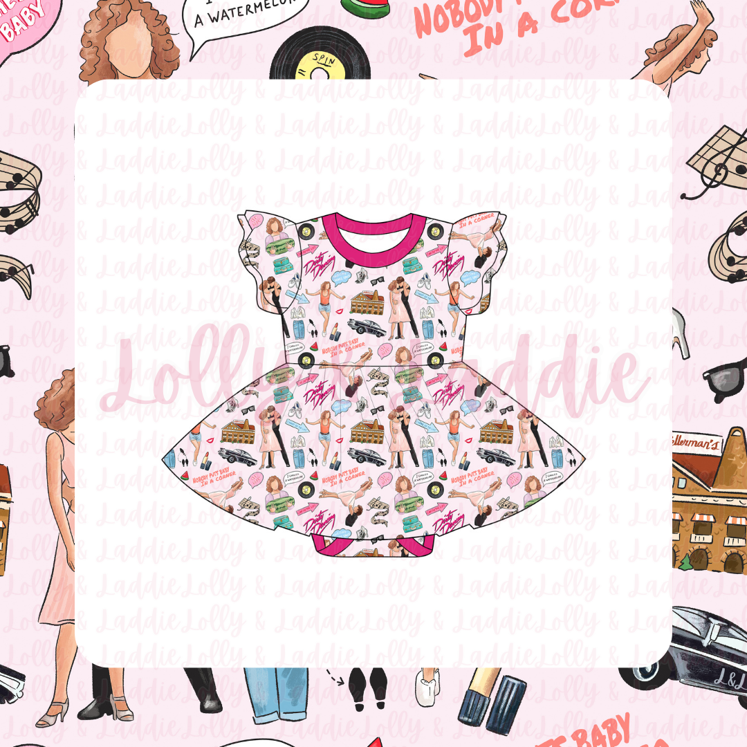 Time Of My Life - Short Sleeve Twirl Dress with Bodysuit (READY-TO-SHIP)