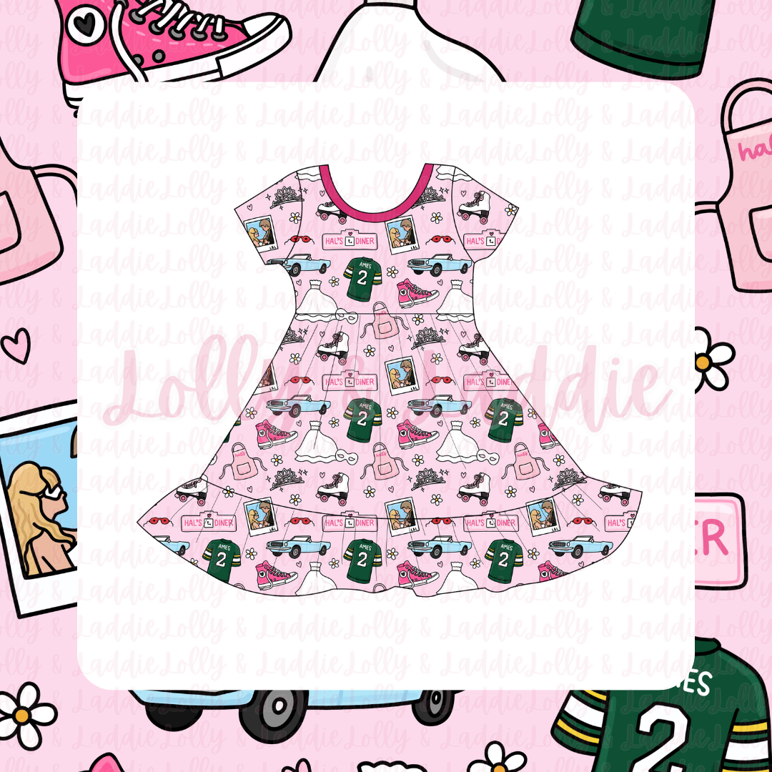 Princeton Girl 818 - Short Sleeve Twirl Dress (READY-TO-SHIP)