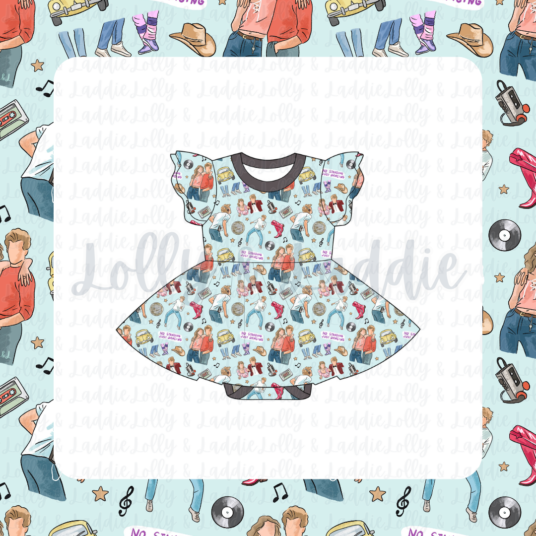 Cut Loose - Short Sleeve Twirl Dress with Bodysuit (READY-TO-SHIP)