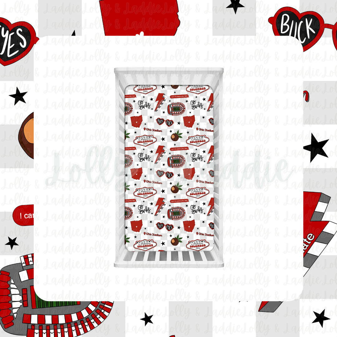 Go Bucks! - Fitted Sheet (READY-TO-SHIP)