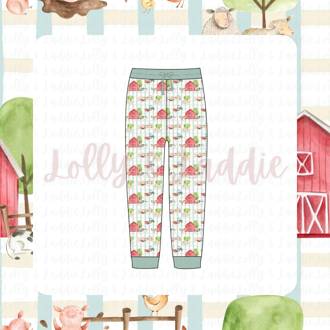 Little Red Barn - Adult (Jogger Pants) (READY-TO-SHIP)