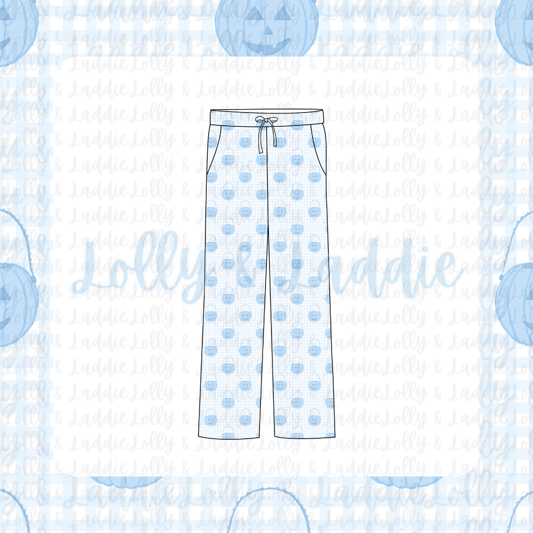 Pumpkin Pail Parade (Blue) - Adult (Lounge Pants) (PRE-ORDER)