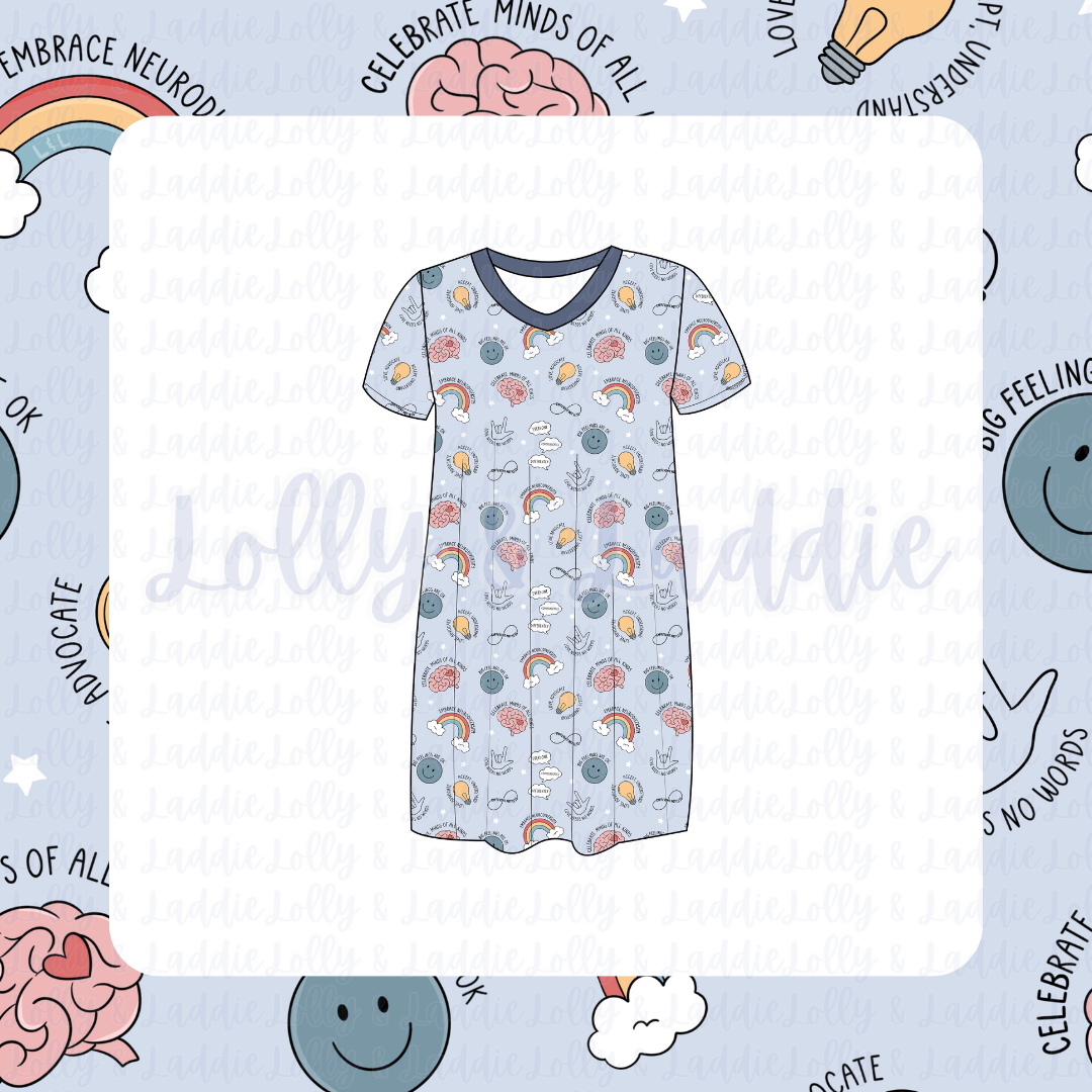 Minds Of All Kinds - Women’s Sleep Dress (READY-TO-SHIP)