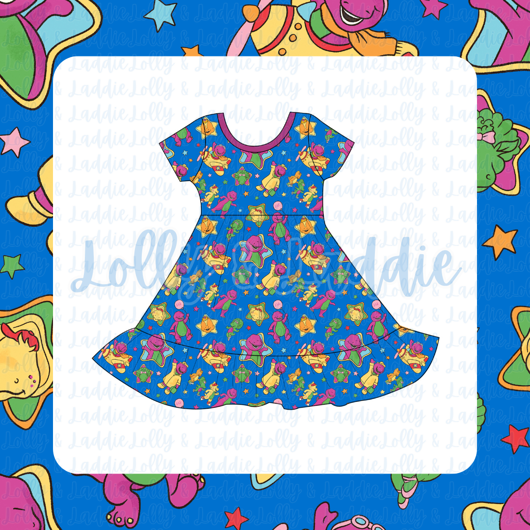The Backyard Crew - Short Sleeve Twirl Dress (PRE-ORDER)