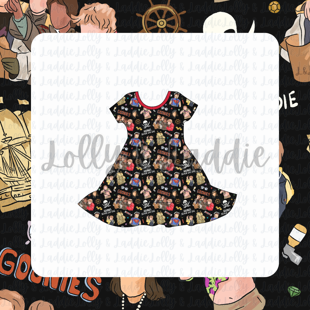 Hey You Guys! - Short Sleeve Twirl Dress (READY-TO-SHIP)