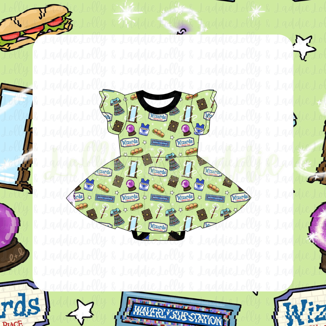 Waverly Wonders - Short Sleeve Twirl Dress with Bodysuit (READY-TO-SHIP)