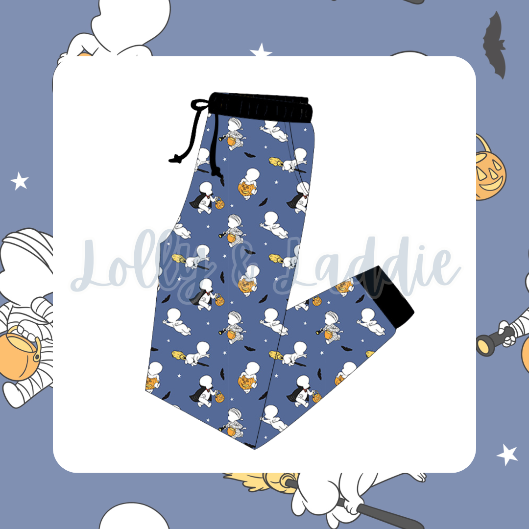 Friendly Ghost (Blue) - Adult Jogger Pants (OLD MANUFACTURER/FINAL SALE)