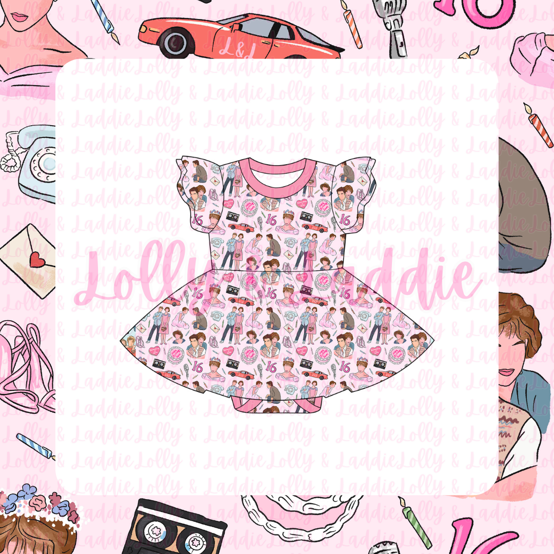 Make A Wish - Short Sleeve Twirl Dress with Bodysuit (READY-TO-SHIP)
