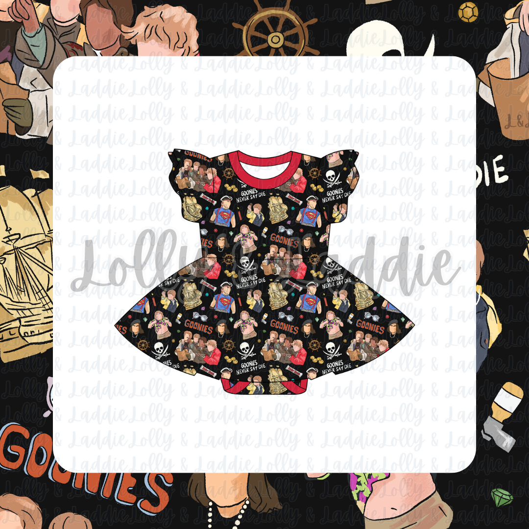Hey You Guys! - Short Sleeve Twirl Dress with Bodysuit (READY-TO-SHIP)