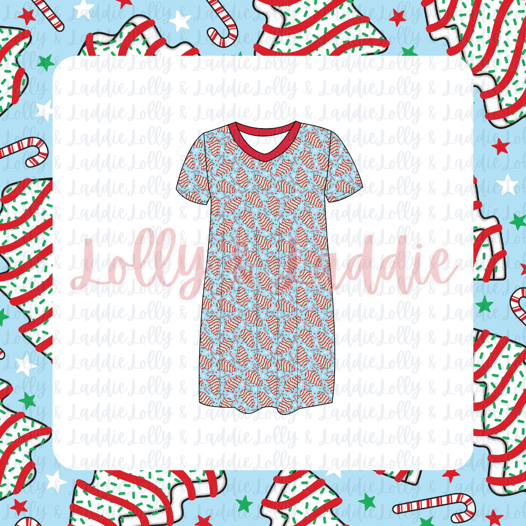 Snackin’ Around The Christmas Tree - Women’s Sleep Dress (PRE-ORDER)