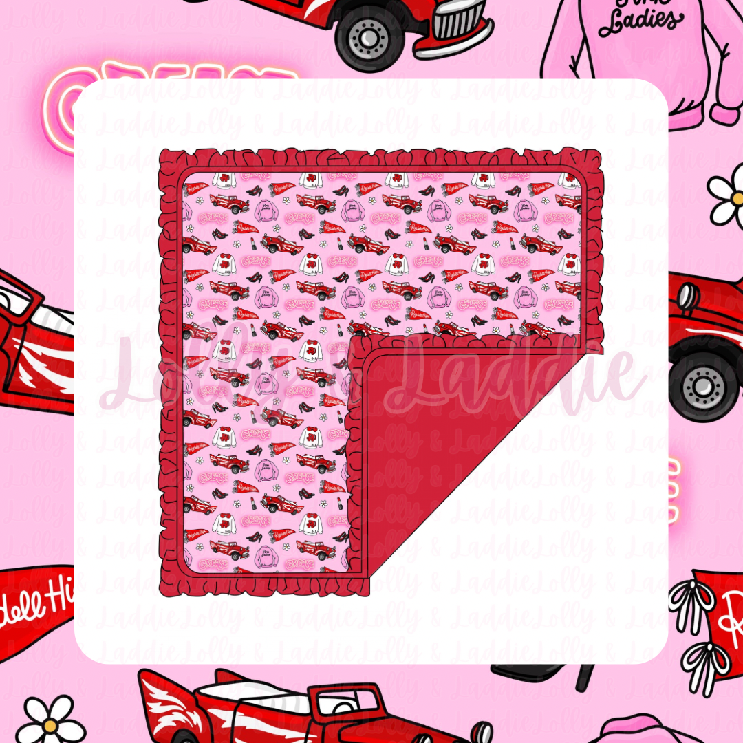 Beauty School Dropout - Ruffle Blanket (READY-TO-SHIP)