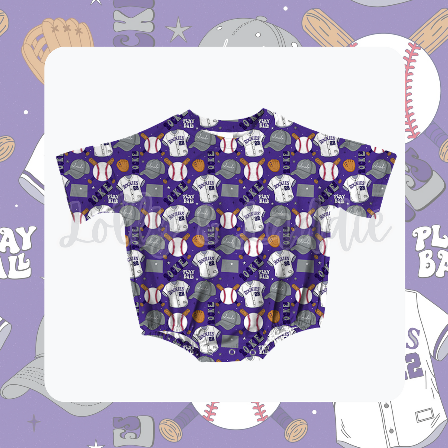 Rockies Inspired - 6 Month T-Shirt Bubble Romper (OLD MANUFACTURER/FINAL SALE)