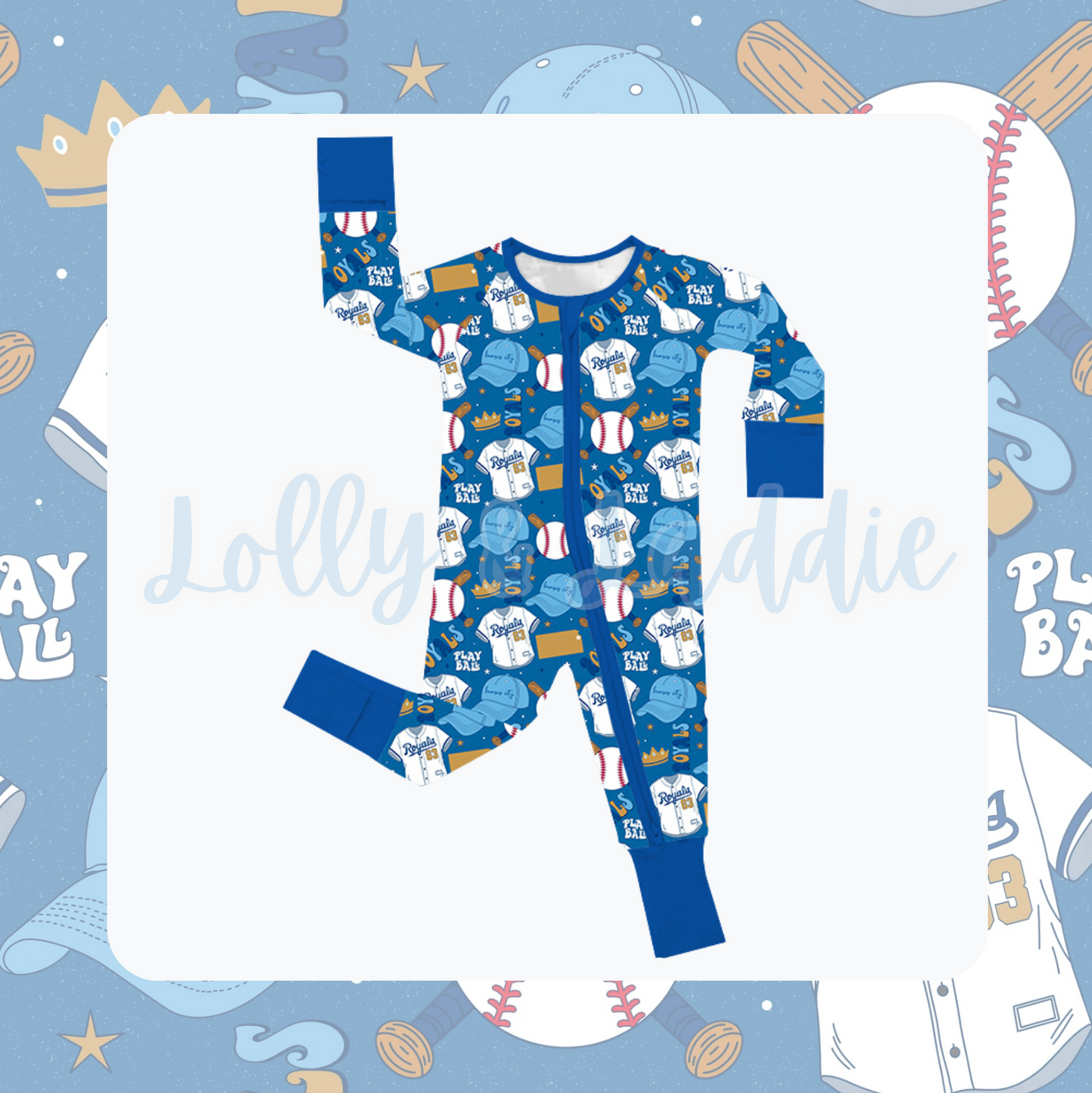 Royals Inspired - 6/12 Month Sleeper (OLD MANUFACTURER/FINAL SALE/NEW SIZING)