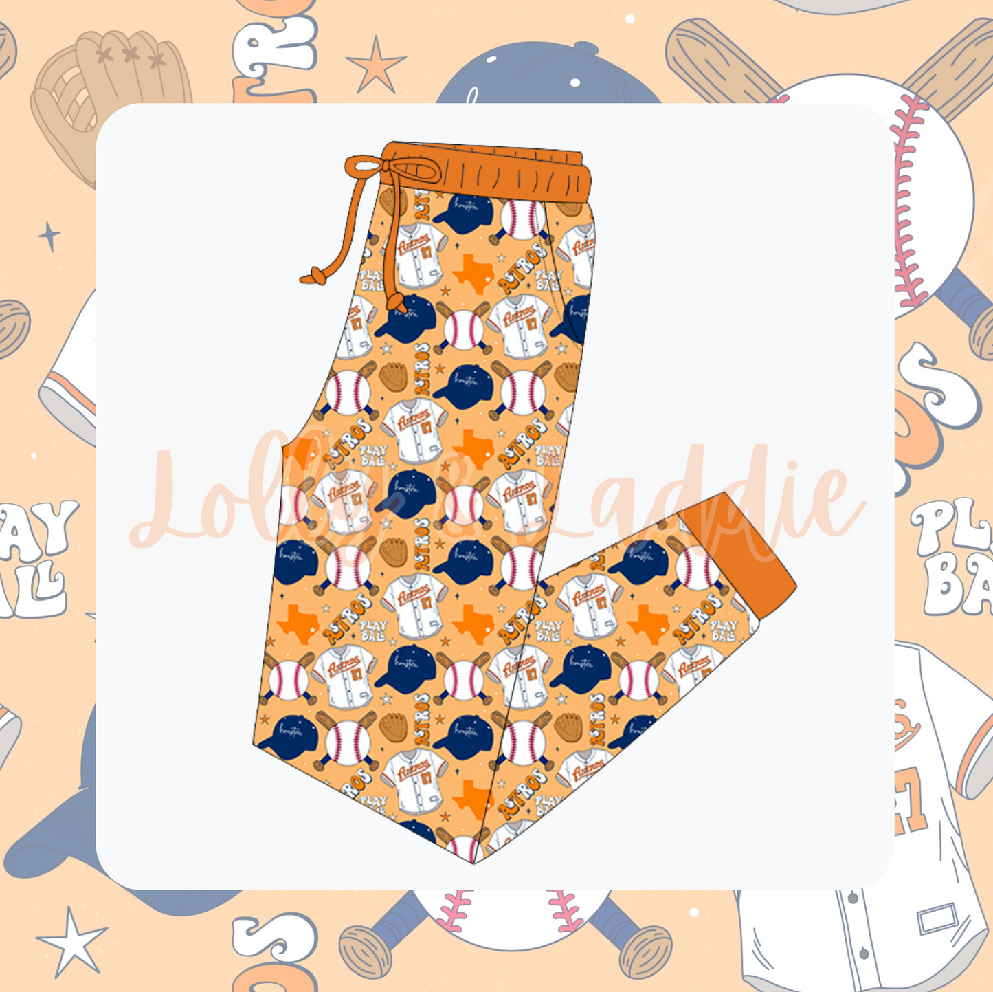 Astros Inspired - Large Adult Jogger Pants (OLD MANUFACTURER/FINAL SALE)
