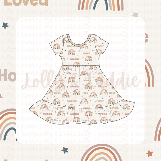 After The Storm - Short Sleeve Twirl Dress (READY-TO-SHIP)