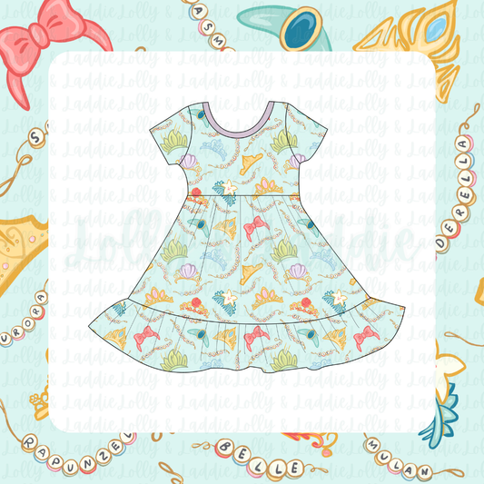 Once Upon A Crown - Short Sleeve Twirl Dress (READY-TO-SHIP)