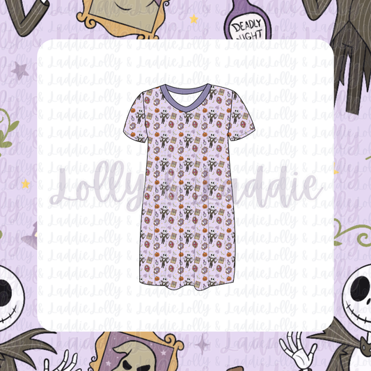 Holly Jolly Haunts - Women’s Sleep Dress (READY-TO-SHIP)