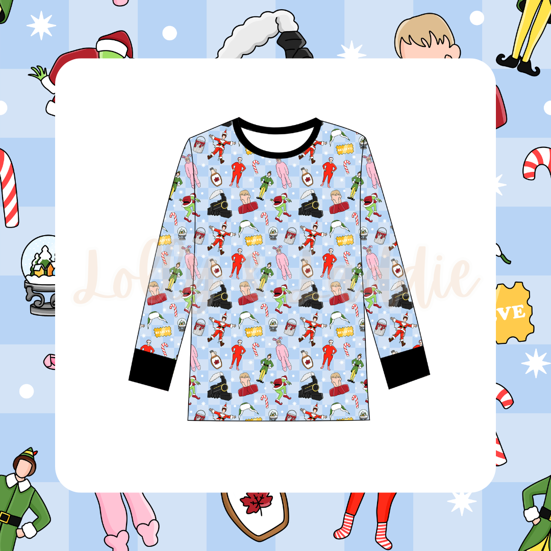 Merry Movie Mashup - Adult (Pajama Top) (READY-TO-SHIP)