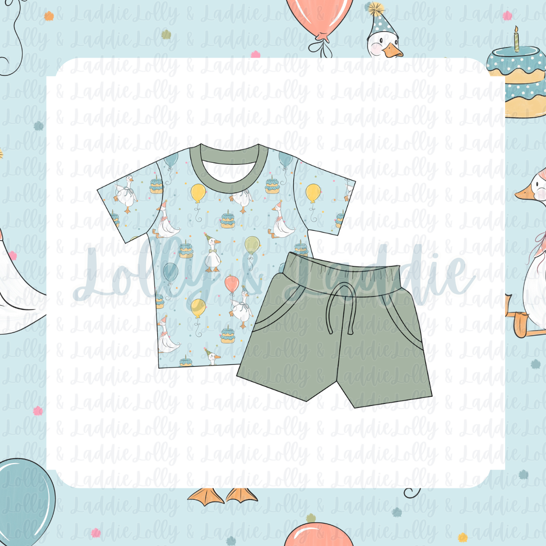 Flappy Birthday (Blue) - Kid (Short Sleeve Play Set) (PRE-ORDER)