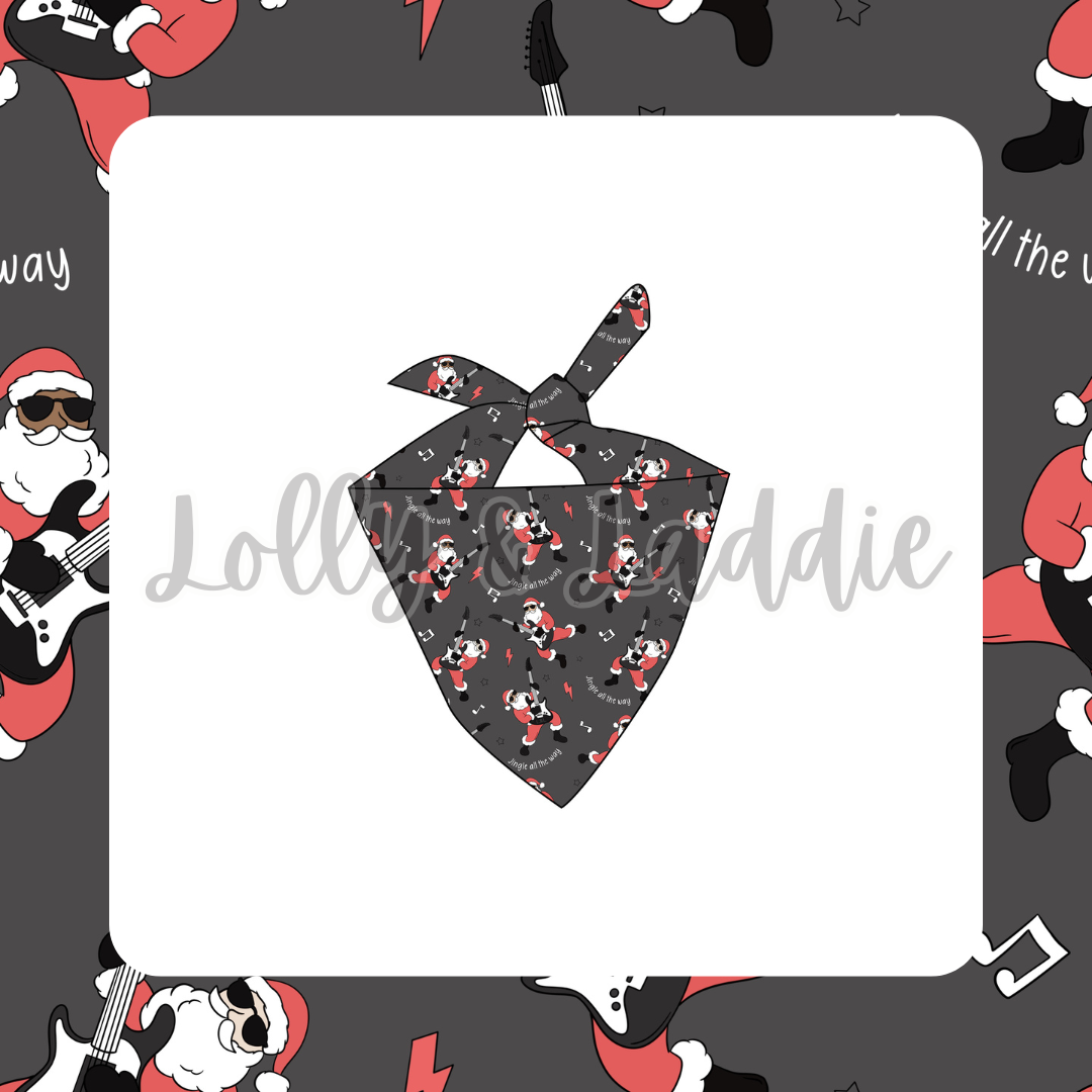 Rockin' Santa - Pet Bandana (READY-TO-SHIP)