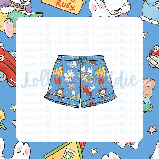 Bunny Business - Women's Ruffle Shorts (PRE-ORDER)
