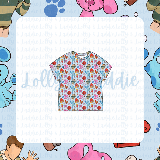 Pawprint Trail - Adult (Short-Sleeve Pajama Top) (PRE-ORDER)